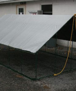 green pasture shelter from the side